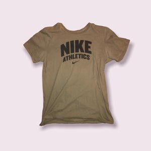 A navy green, Nike t-shirt.